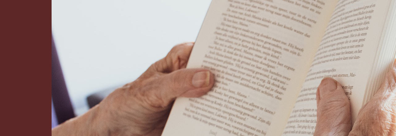 person holding book